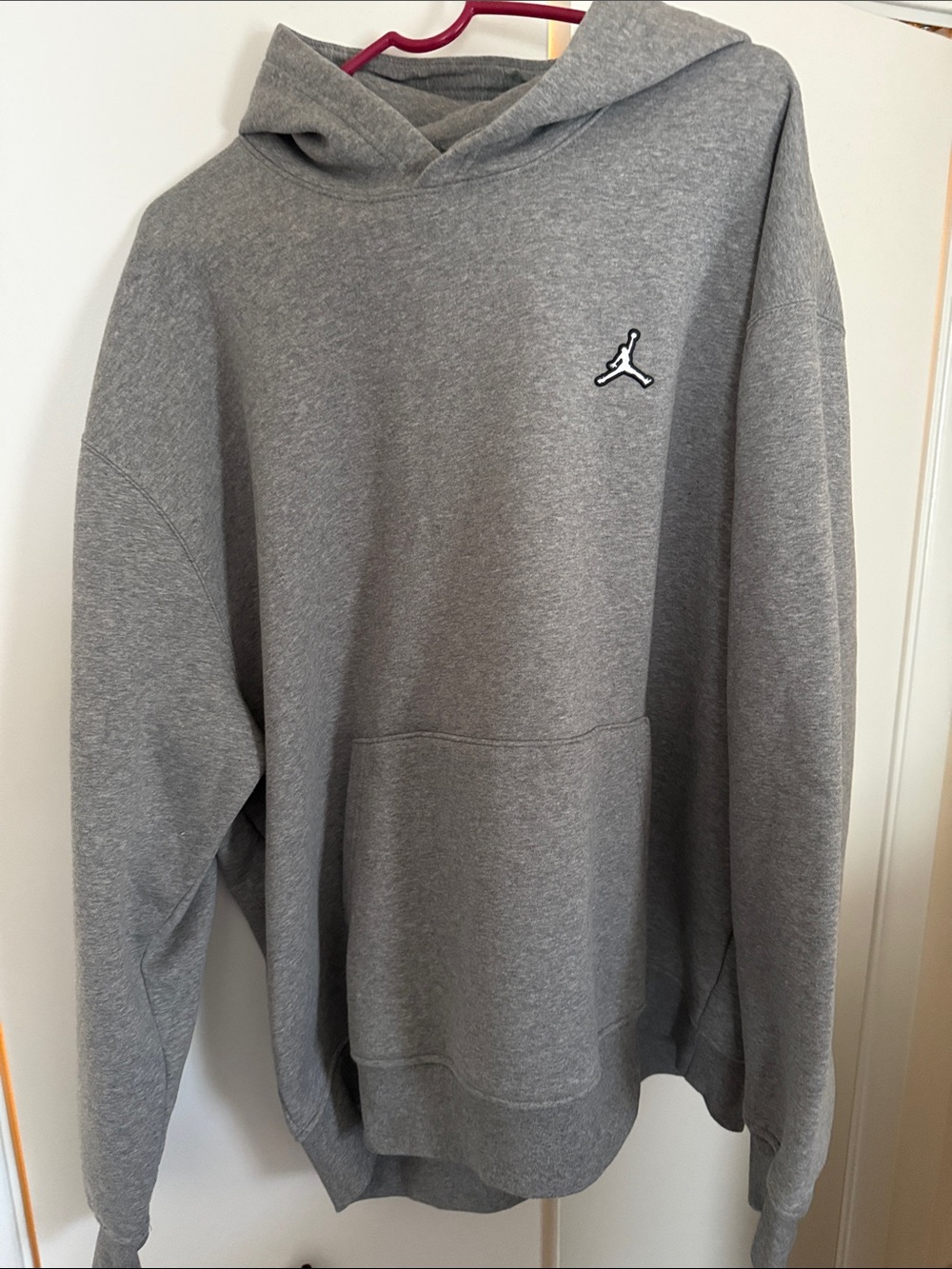 Jordan Men's Gray Pullover Hoodie with Jumpman Logo